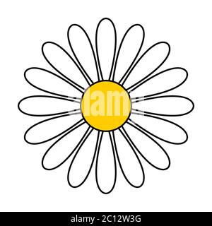 Stilisierte Gänseblümchen-Blume. Vektorbild. Stock Vektor