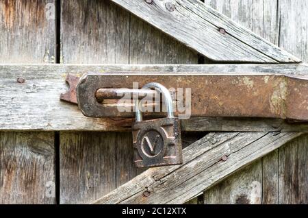 Die alten Vorhängeschloss Stockfoto