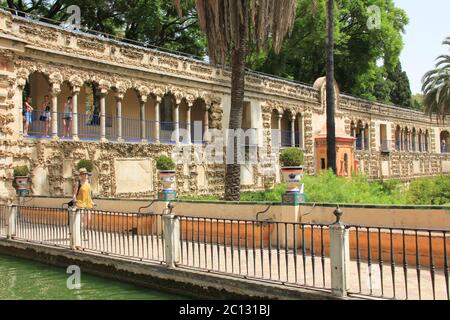 Königlicher Alcázar von Sevilla, Spanien Stockfoto