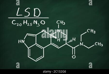 Strukturmodell von LSD Stockfoto