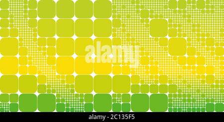 Quadratische gelbe grüne geometrischen abstrakten Hintergrund Stockfoto