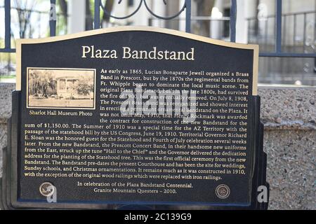 Prescott, Arizona. USA 22. April 2020. Yavapai County Courthouse. Erbaut 1926 aus Marmor. Nationales Register der historischen Stätten 1977. Stockfoto