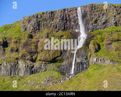 Bjarnarfoss Wasserfall in der Nähe von Budir auf der Snaefellsnes Halbinsel in Island Stockfoto