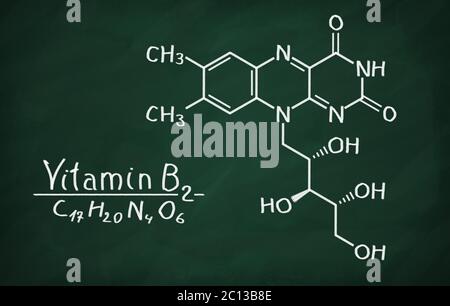 Strukturmodell von Vitamin B2 (Riboflavin) Stockfoto