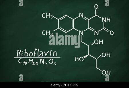 Strukturmodell von Vitamin B2 (Riboflavin) Stockfoto