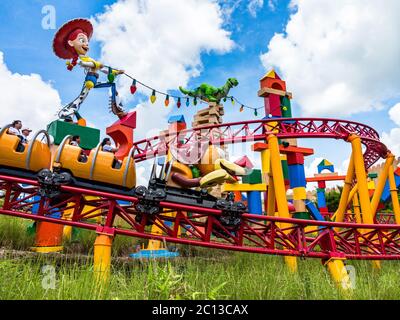 ORLANDO, FLORIDA – 1. Juli 2018 – Slinky Dog Dash in Toy Story Land in Hollywood Studios, Walt Disney World, Eröffnung am 30. Juni 2018. Stockfoto