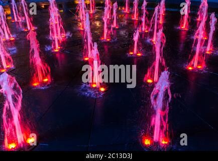 Wunderschöner Brunnen auf der Insel Sentosa in Singapur Stockfoto