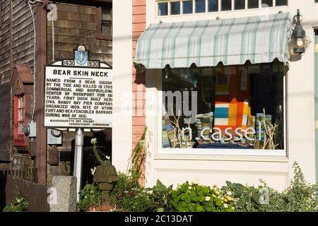 Geschäft in Bear Skin Neck, Rockport, Cape Ann, Greater Boston Area, Massachusetts, USA Stockfoto