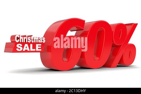 Weihnachtsangebot. Rabatt 65 Prozent Rabatt Stockfoto