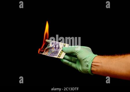 Europäische Euro-Geld-Banknote Stockfoto