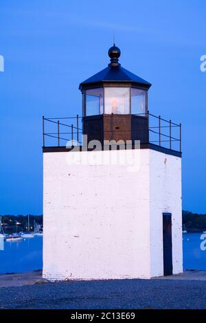 Derby Wharf Lighthouse, Salem, Großraum Boston, Massachusetts, USA Stockfoto