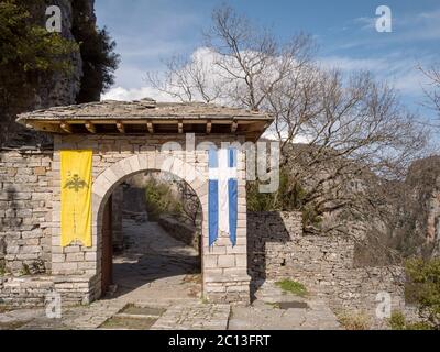 Kloster von Agia Paraskevi auf Monodendri die Vikos Schlucht Griechenland Stockfoto