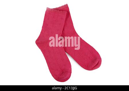 Damensocken isoliert auf weißem Hintergrund Stockfoto