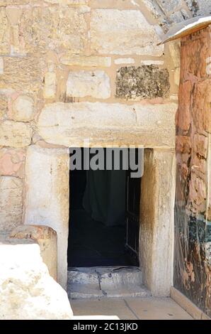 Kleiner Eingang zum Tempel in Bethlehem Stockfoto