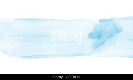 Abstrakt hellblau Aquarell handbemalt für Hintergrund. Fleck künstlerischen Vektor als ein Element in der dekorativen Gestaltung des Hintergrunds verwendet, er Stock Vektor