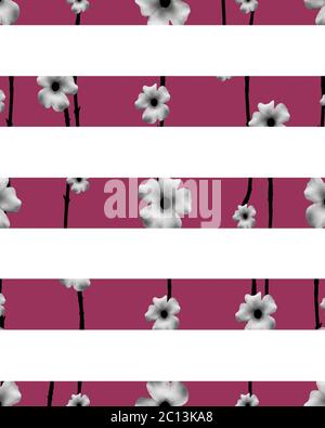 Streifen Floral Hintergrundmuster Stockfoto