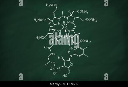 Strukturmodell von Cobalamin Stockfoto