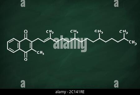 Strukturmodell von Vitamin K Stockfoto