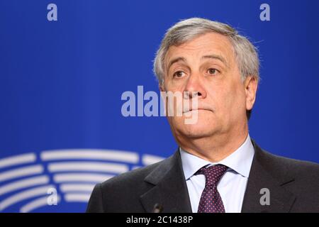 Präsident des Europäischen Parlaments Antonio Tajani Stockfoto