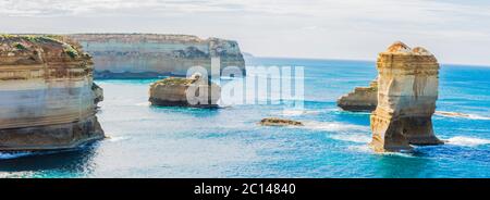 Panorama Loch and Gorge liegt an der Südküste von Victoria in der Nähe der 12 Apostel. Es ist Teil des Port Campbell National Park entlang der Great Ocean Road Stockfoto