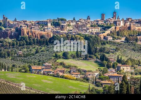 Blick auf die Stadt Orvieto in der Provinz Terni in Umbrien Italien Stockfoto