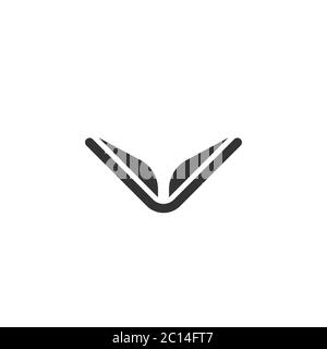 Schwarze dicke geöffnete Buch mit Seiten. Auf weiß isoliert. Flache lesen Symbol. Vector Illustration. Bildung Logo. Bibliothek Piktogramm. Stock Vektor