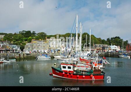 Der innere Hafen, Padstow, North Cornwall. September. Stockfoto