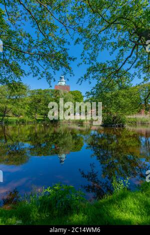 Ältester Leuchtturm Deutschlands, erbaut 1380, Nordseeinsel Neuwerk, Bundesland Hamburg, Norddeutschland, UNESCO-Weltkulturerbe Stockfoto