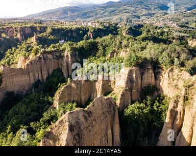 Balze Valdarno, Schlucht in der Toskana, Italien. Stockfoto