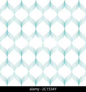 Nahtloses Muster mit mintgrünen Gradienten geometrischen Formen Stock Vektor