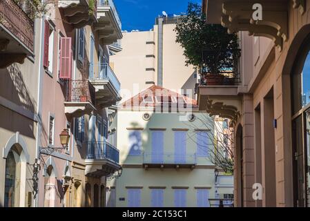 Häuser in Saifi Village Wohnviertel gehobener Nachbarschaft in Beirut, Libanon Stockfoto