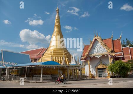 Der Wat Chumphon Khiri in der Stadt Mae Sot in der Provinz Tak in Tahiland. Thailand, Mae Sot, November 2019 Stockfoto