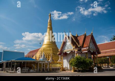 Der Wat Chumphon Khiri in der Stadt Mae Sot in der Provinz Tak in Tahiland. Thailand, Mae Sot, November 2019 Stockfoto