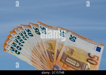 Banknotenfan: Verschiedene Konzepte Stockfoto