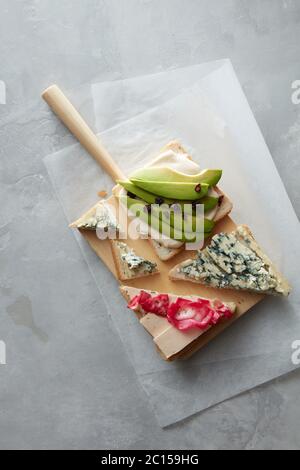 Sandwiches auf weiße Tafel Stockfoto