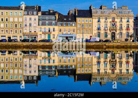 Frankreich, Manche (50), Cherbourg-Octeville, le quai Alexandre III, bitte d'amarrage // Frankreich, Normandie, Manche Department, Cherbourg-Octeville, Alexan Stockfoto