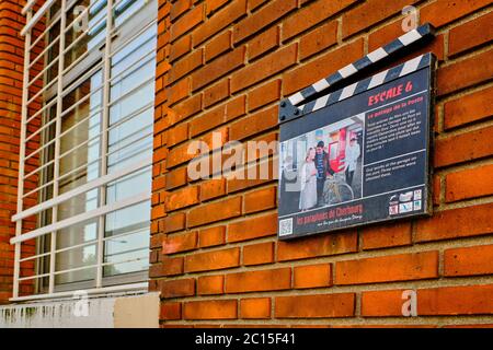 Frankreich, Normandie, Manche Department, Cherbourg-Octeville, Les Parapluies de Cherbourg Film Shoting Place Stockfoto