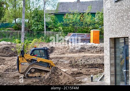 Bobcat auf einer Baustelle Stockfoto