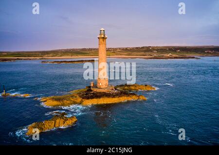 Frankreich, Normandie, Manche, Cotentin, Cap de la Hague, Auderville, Spitze von Cotentin und Goury Leuchtturm Stockfoto