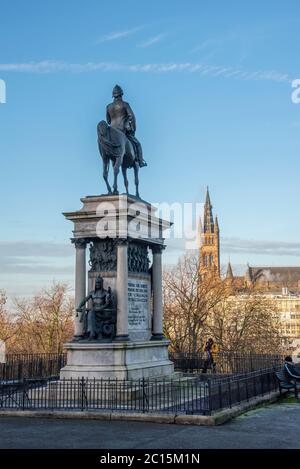 Lord Roberts Memorial Statue, Kelvingrove, Glasgow, Schottland Stockfoto