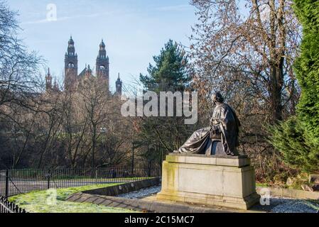 Lord Joseph Lister Statue, Kelvingrove Park, Glasgow, Schottland Stockfoto