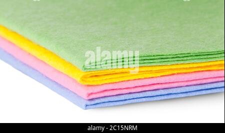 Closeup bunte Reinigungstücher Stockfoto