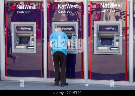 NatWest Bankfiliale Geldautomaten Stockfoto