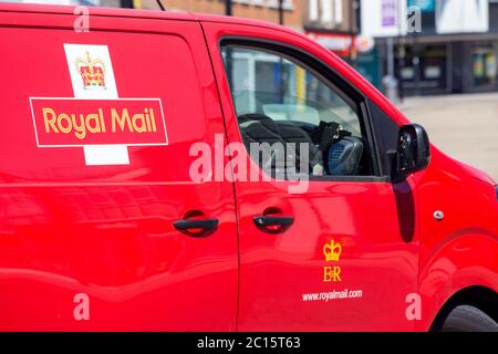 Royal Mail Red van Stockfoto