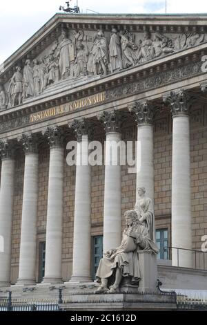 COLBERT-STATUE IN DER ASSEMBLEE NATIONALE, PARIS Stockfoto