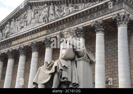 COLBERT-STATUE IN DER ASSEMBLEE NATIONALE, PARIS Stockfoto
