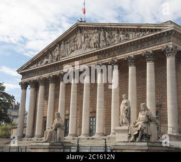 COLBERT-STATUE IN DER ASSEMBLEE NATIONALE, PARIS Stockfoto