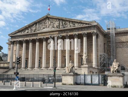 COLBERT-STATUE IN DER ASSEMBLEE NATIONALE, PARIS Stockfoto