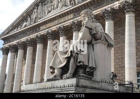 COLBERT-STATUE IN DER ASSEMBLEE NATIONALE, PARIS Stockfoto