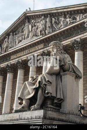 COLBERT-STATUE IN DER ASSEMBLEE NATIONALE, PARIS Stockfoto